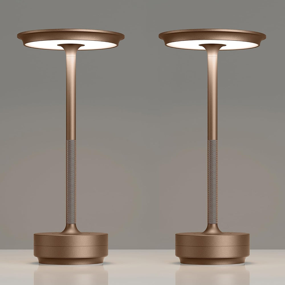 TBBGA 2 Pack Rechargeable Table Lamps Cordless, 5000mAh Outdoor Table Light