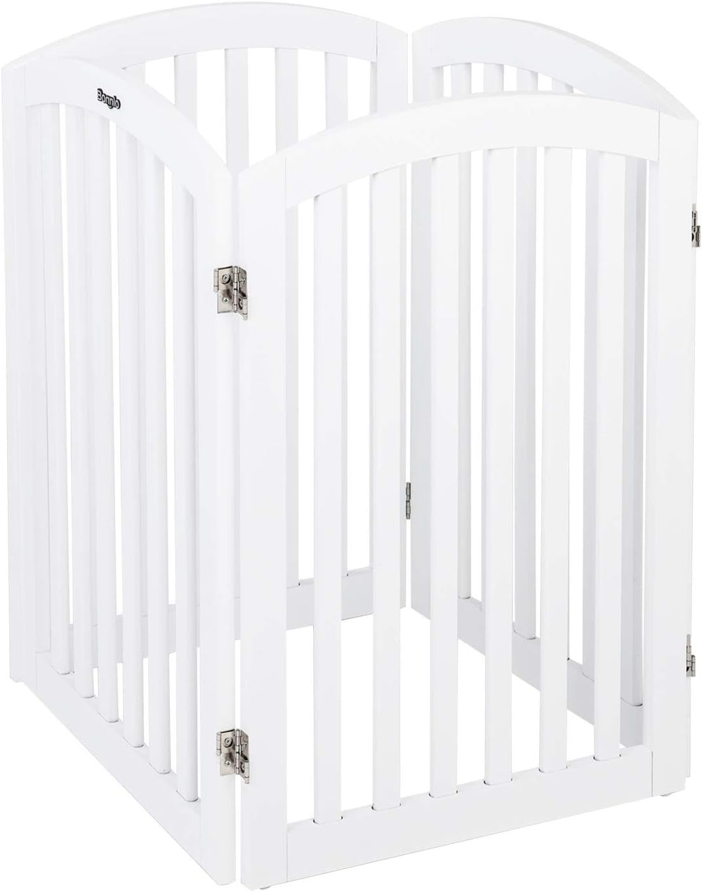 Bonnlo 30” Tall Free Standing Dog Gate for Doorways, 4 Panel Folding Pet Gate...