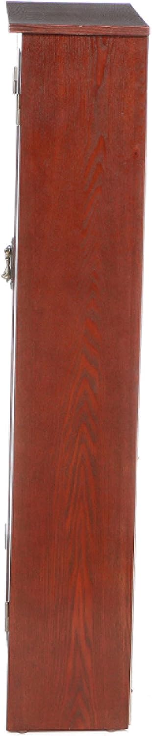 SEI Furniture - Window Pane Media Cabinet - Cherry - Transitional Design, Bro...