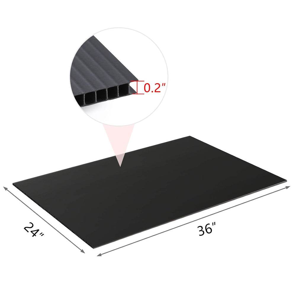 Corrugated Plastic Sheet for Indoor Outdoor - 3/16 in Thick Poster Board