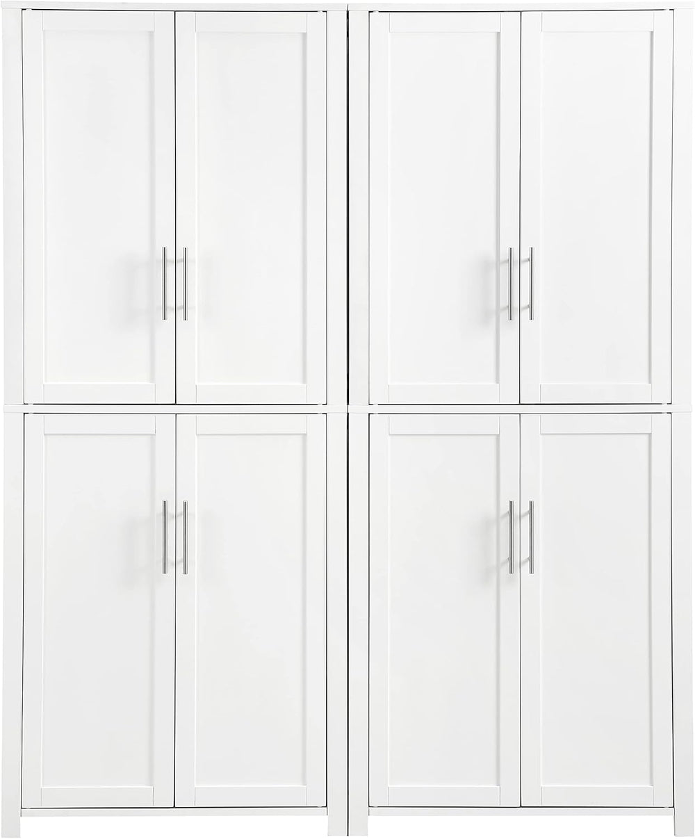 Crosley Furniture Savannah 2-Piece Pantry Storage Cabinet Set