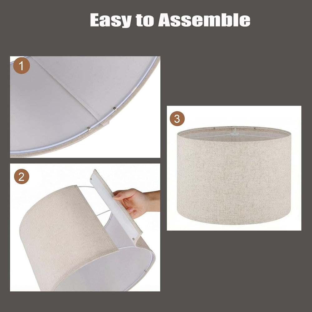 Lamp shades Set of 2,Drum Lampshades 13"x13" x 10" High, Lamps...