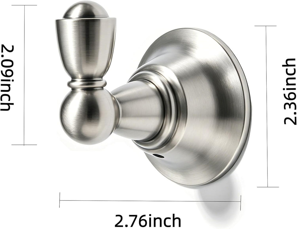 khtumeware 4 Pack 2-3/4inch Brushed Nickel Robe Hooks