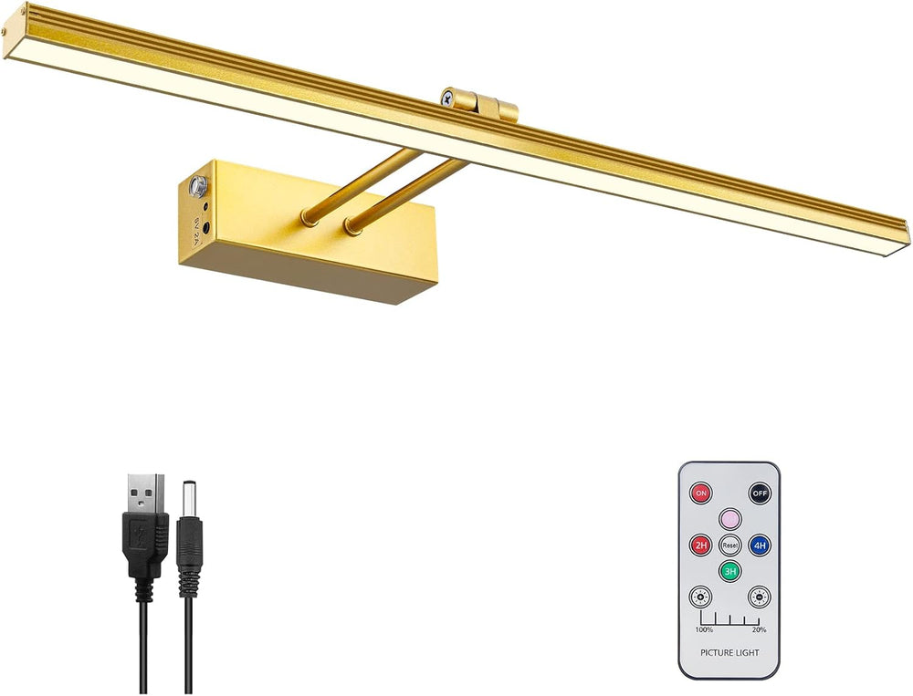 HEAGEERO Picture Lights for Wall,16in Gallery Light,5000mAh Art Light