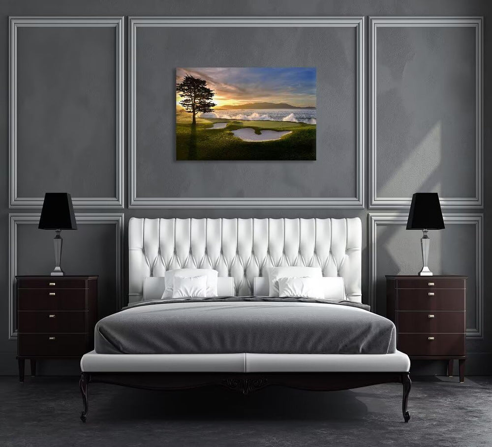 chenchenArt Pebble Beach Golf Course Wall Art Pictures Golf Course Poster Can...