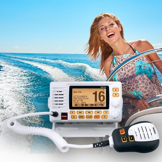 Uniden UM725 Marine VHF Radio, All USA, Canada, and Int'l. Marine Channel...