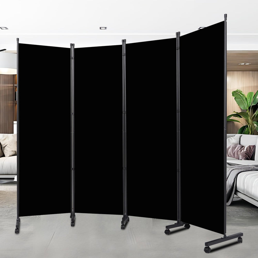 Room Divider 88'' Wide Folding Privacy Screens,4 Panel Wall Divider w...