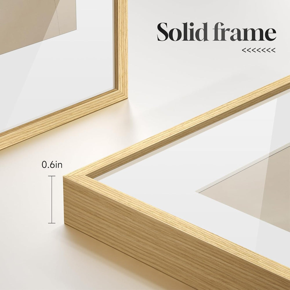 Large Framed Modern Minimalist Neutral Wall Art for Living Room, 5 Piece