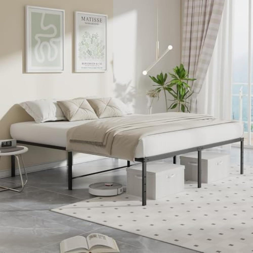 DUMOS Full Bed Frames, 18 Inch Height Metal Platform Bed Frame