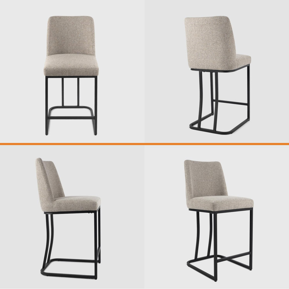 Counter Height Bar Stools Set of 2, 24 Inch Seat Height Bar Chairs for Kitche...