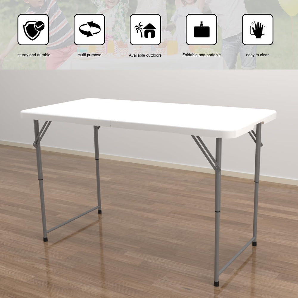 48" W x 24" D x 29.5" H - 4FT Adjustable Height Heavy Duty Pla...