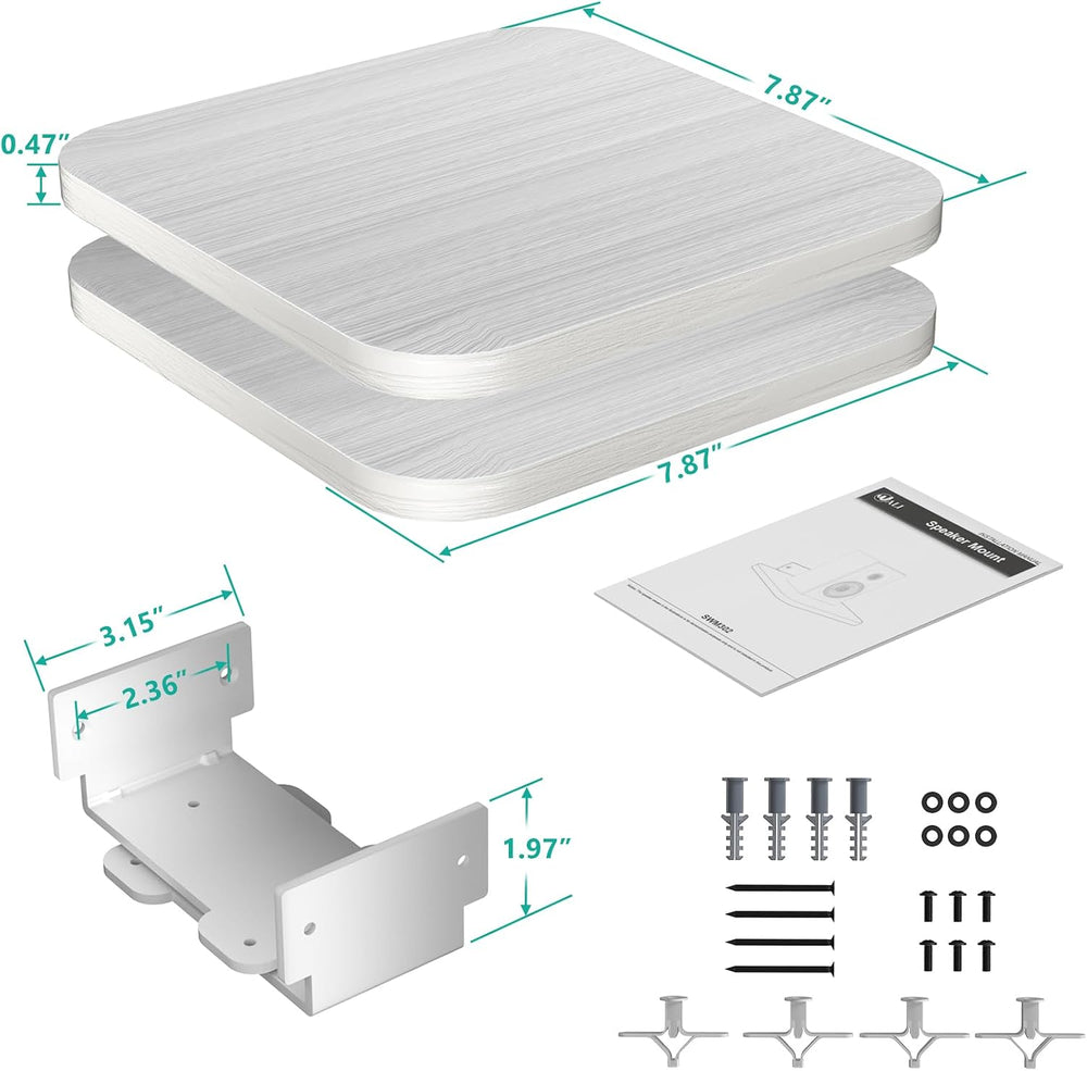 WALI Surround Sound Speaker Wall Mount, 1 Pair Heavy Duty Floating Shelf