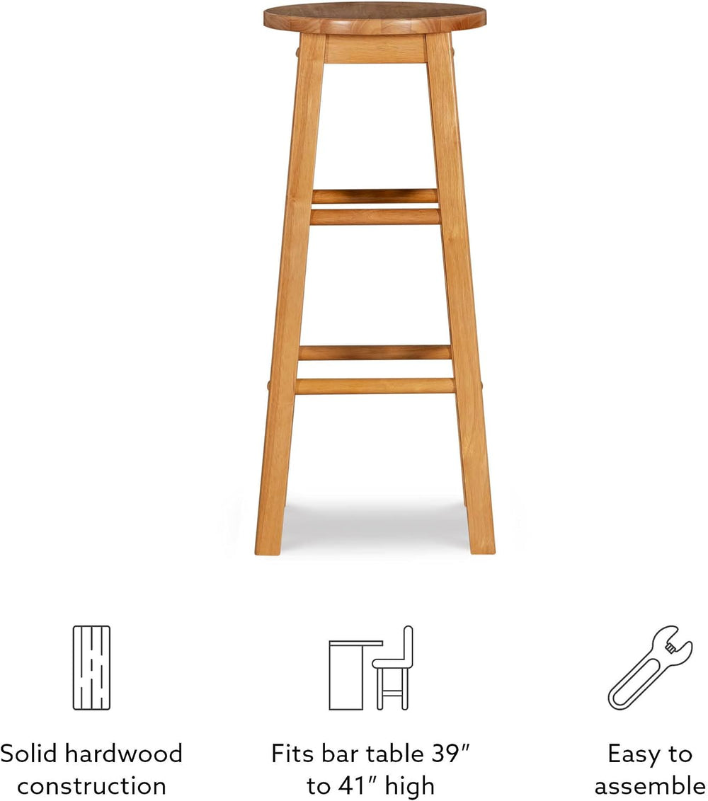 Linon 29-Inch Barstool With Round Seat