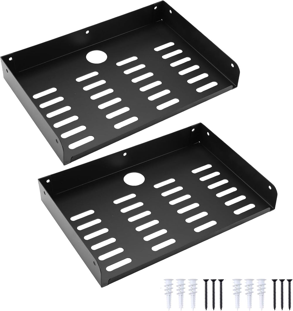 Metal Floating Shelf 12" x 8" Modern Wall Mounted Shelf for TV Comp...