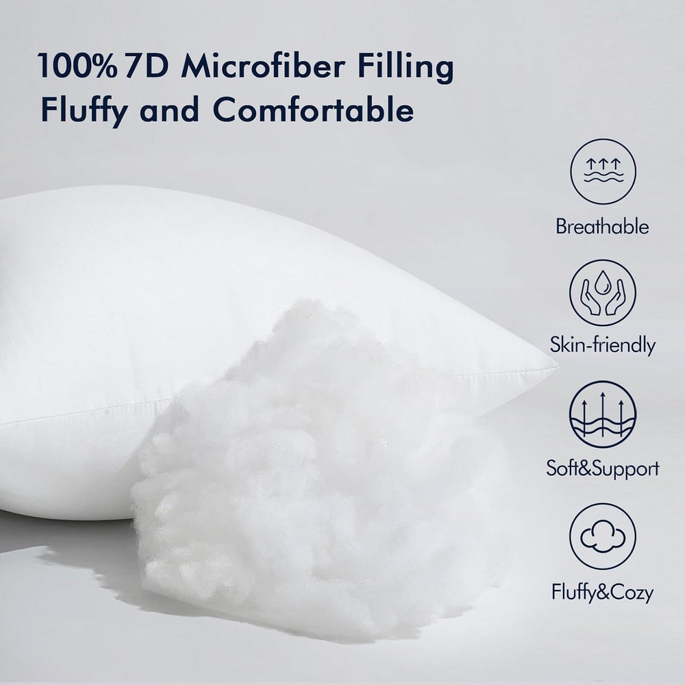 MIULEE 18x18 Pillow Inserts Set of 4, Throw Pillows for Sofa Couch Bed