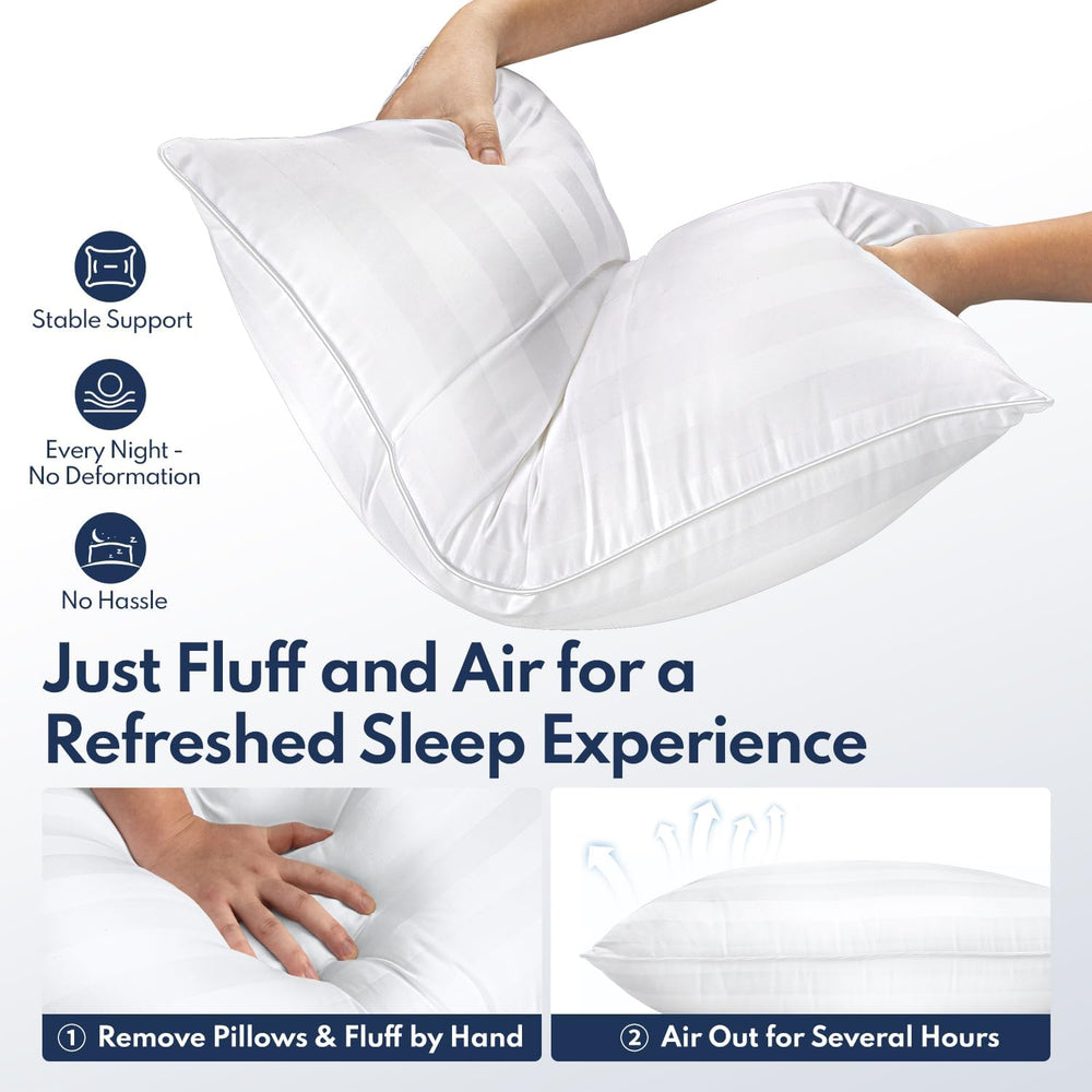 DIORIS King Bed Pillows Set of 2, Luxury Soft Sleeping Pillows