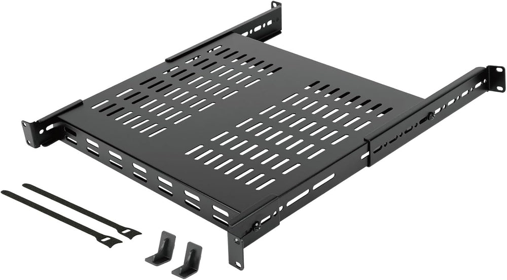 Tecmojo 1U 4-Post Vented Server Rack Mount Shelf,13.8in Deep with Adjustable ...