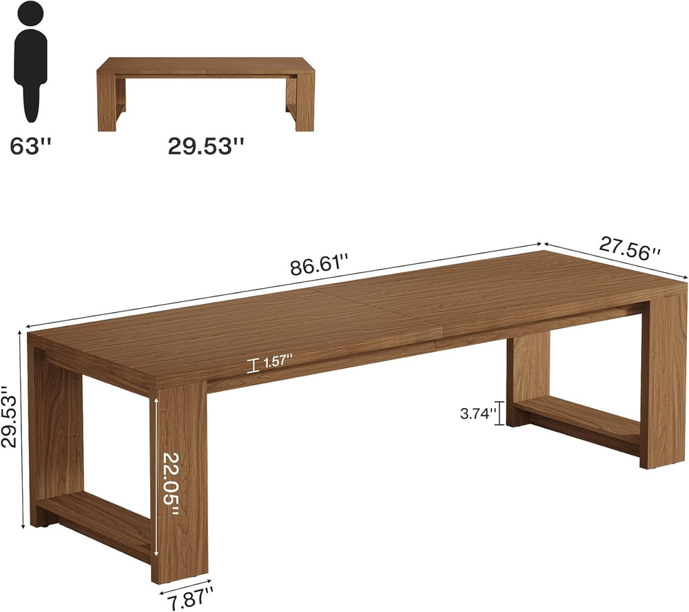 Tribesigns Two Person Desk, 86.6-Inch Extra Long Desk, Double Computer Desk