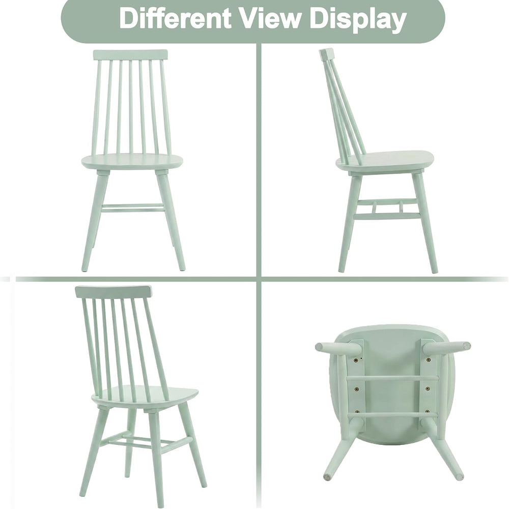 DUHOME Wooden Dining Chairs Set of 4, Mint