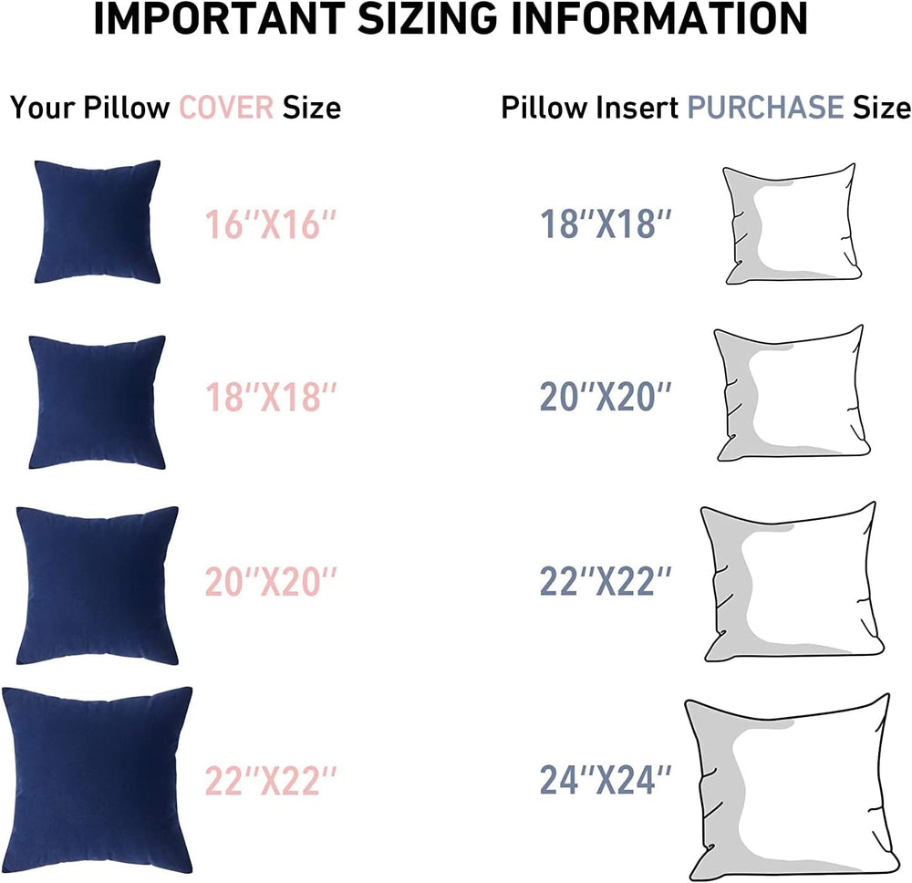 Leeden 18x18 Throw Pillow Inserts Set of 4-100% Cotton Cover