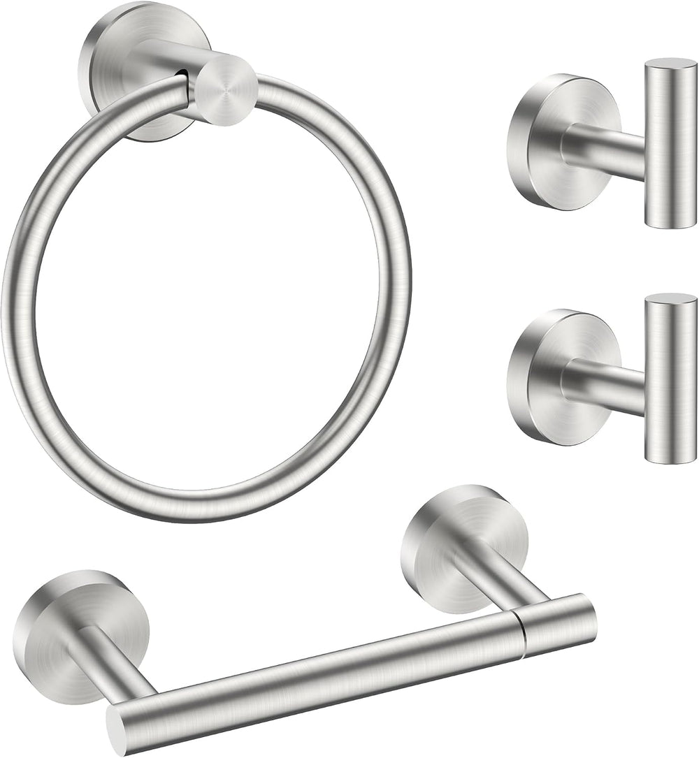FORIOUS Bathroom Accessories Set, 4-Piece Bathroom Hardware Set