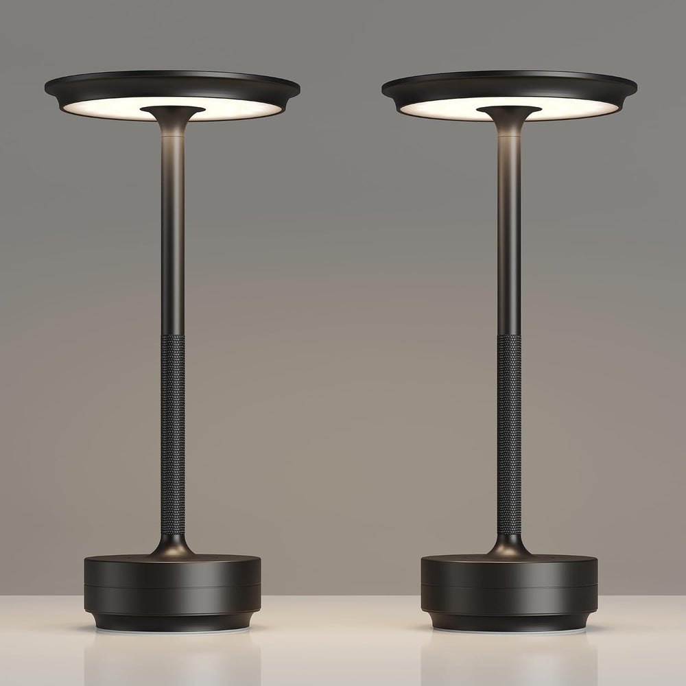 TBBGA 2 Pack Rechargeable Table Lamps Cordless, 5000mAh Outdoor Table Light