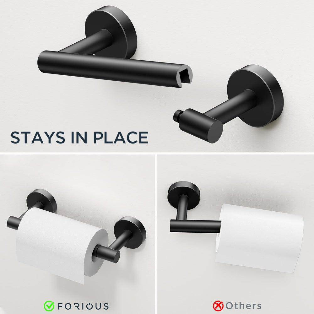 FORIOUS Bathroom Accessories Set, 4-Piece Bathroom Hardware Set