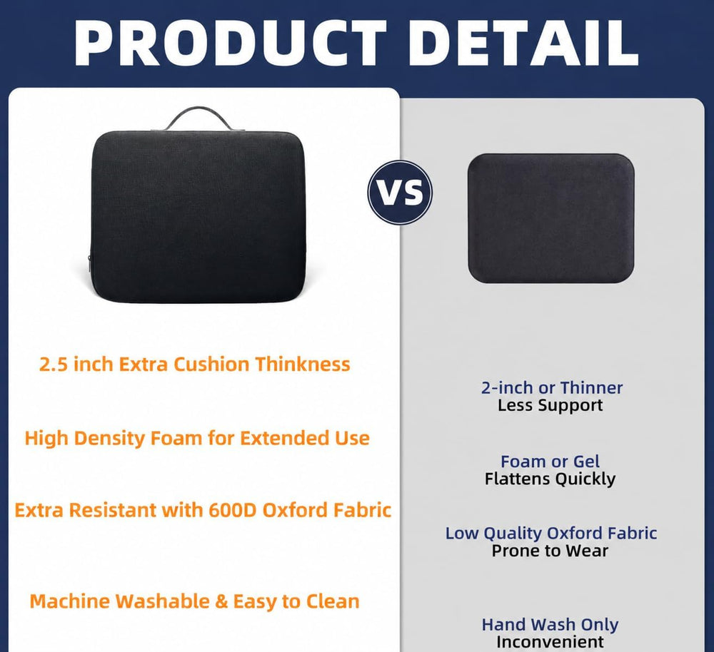 Thick Stadium Seat Cushion - 2-Pack Bleacher Seat Cushion, Stadium Cushion