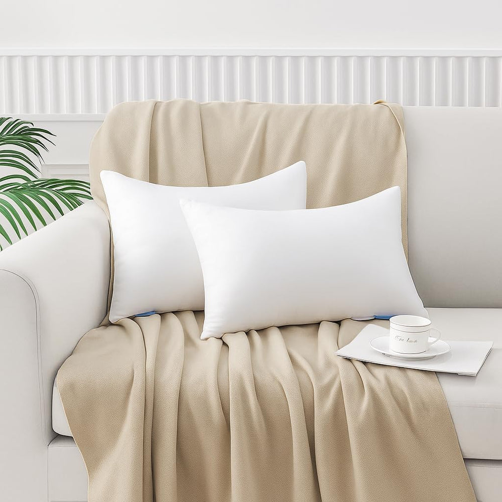 Leeden 12x20 Throw Pillow Inserts Set of 4, Lumbar Pillow Inserts for Couch
