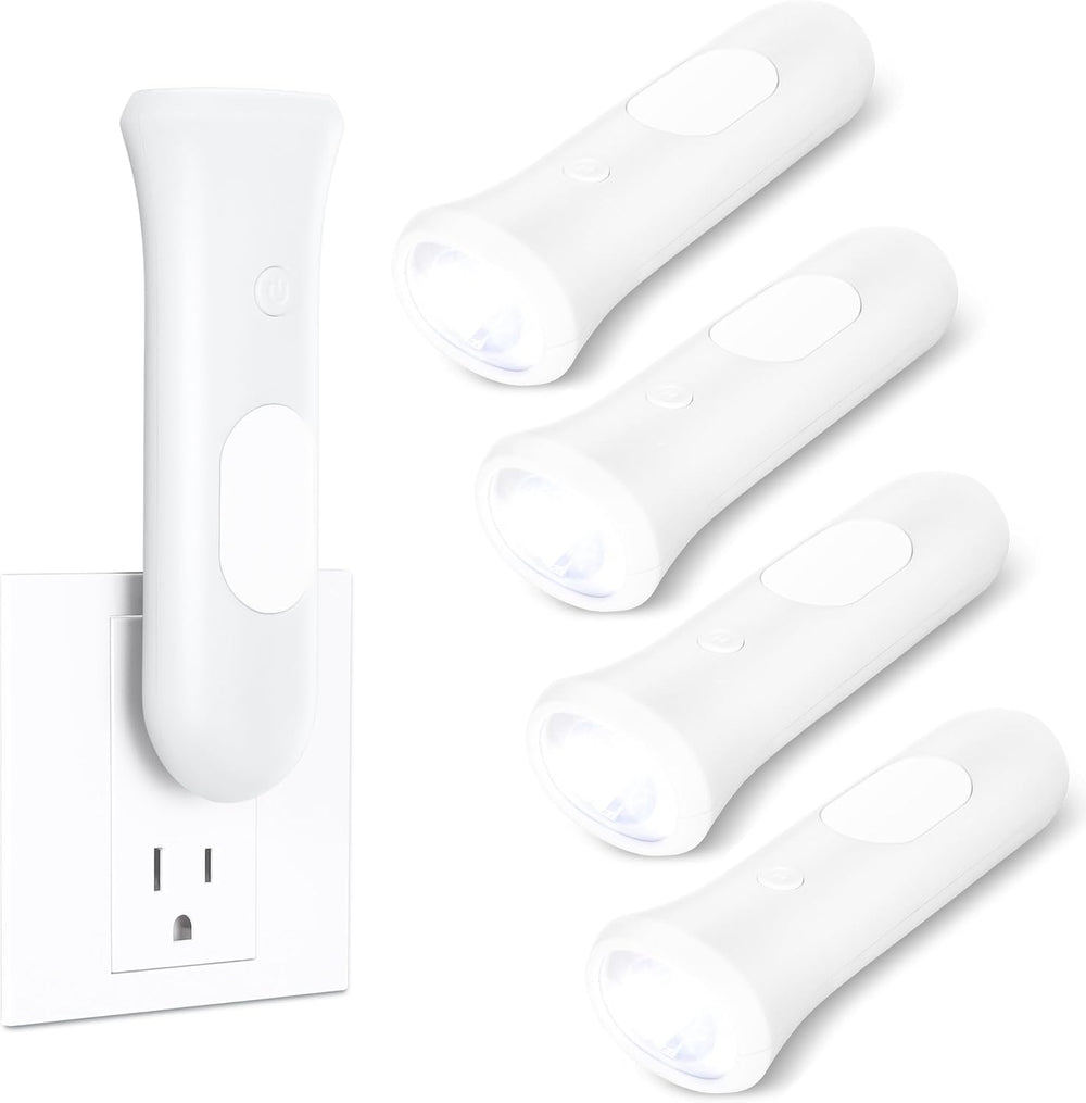 ROSSEX 4 in 1 Emergency Lights for Home Power Failure, 4 Pcs Rechargeable LED...