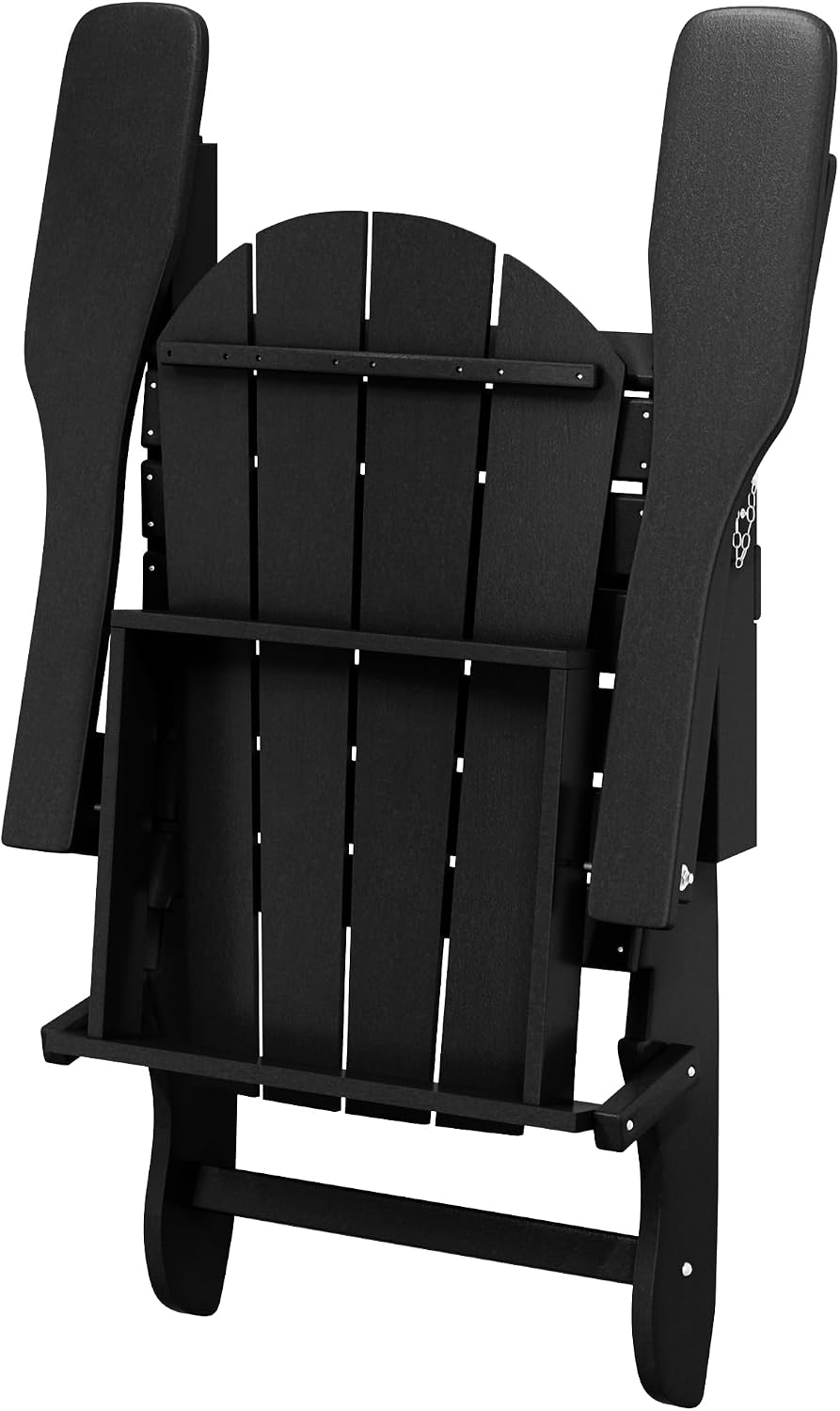 WO Home Furniture Laguna Folding Adirondack Chair Set of 4, Black