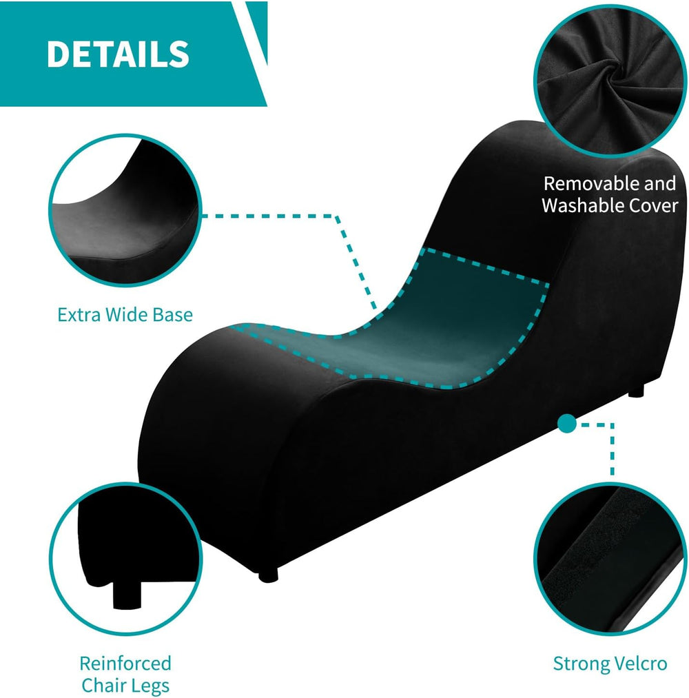 BALUS Yoga Sofa Chaise Lounge Chair for Adults Stretching Exercising, 60"...