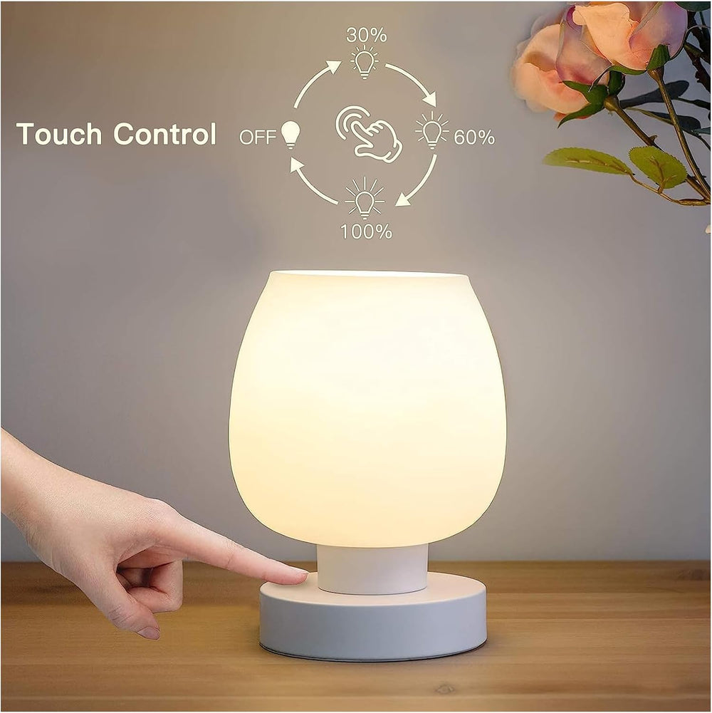 ONEWISH Lamp Set of 3 - Touch Bedside Table Lamps Set of 2 and 1 Floor Lamp, ...