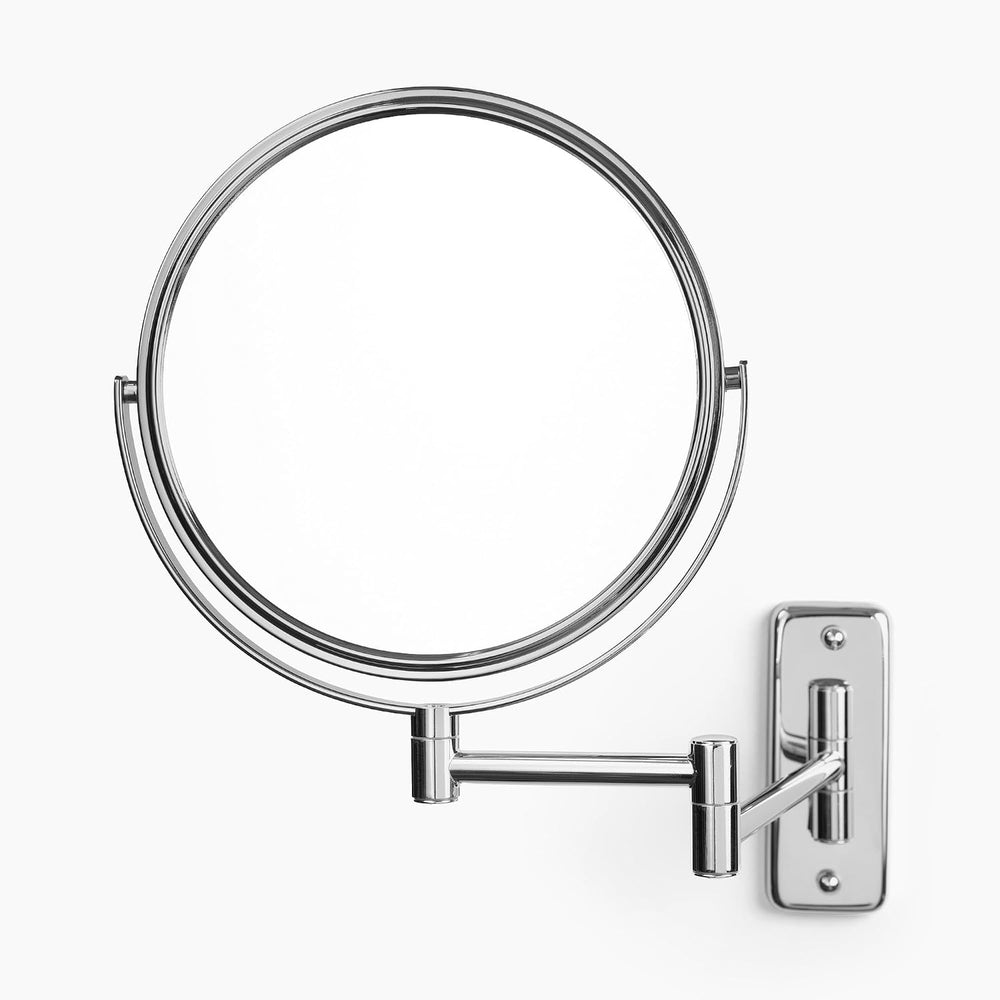 JERDON Wall-Mounted Makeup Mirror - 8X Magnification - Chrome - JP7808C