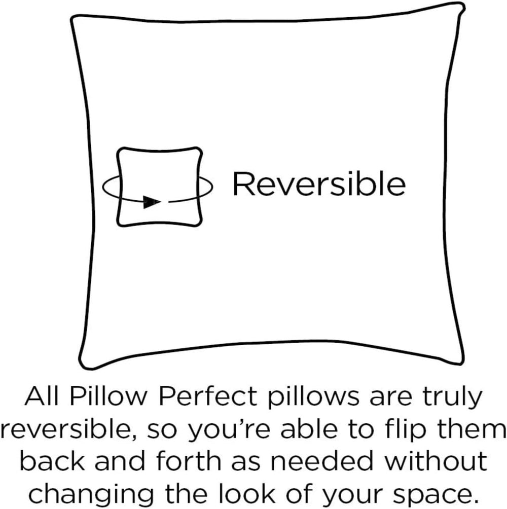 Pillow Perfect Forsyth Solid Indoor/Outdoor Patio Seat Cushions Plush Fiber F...