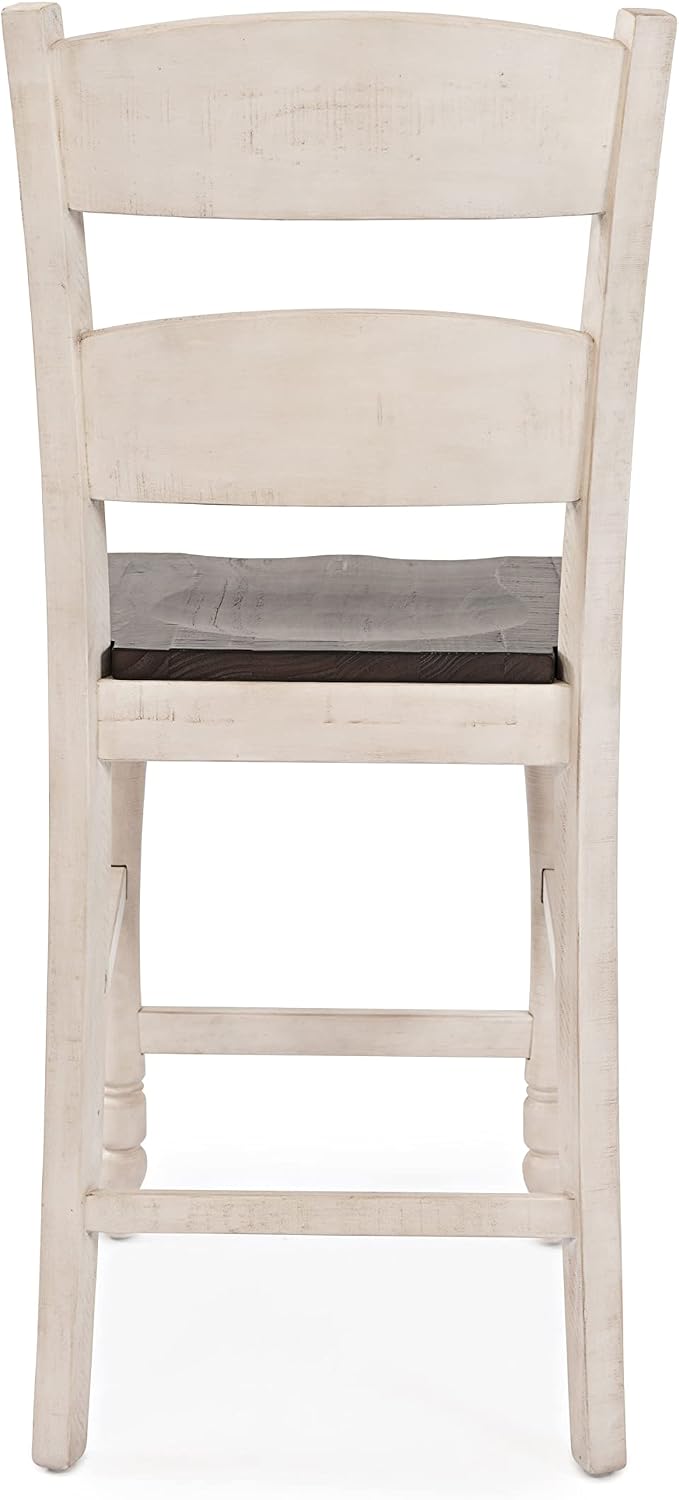 Jofran Madison County Counter Height Stool Set, Seat 24'', Vintage White