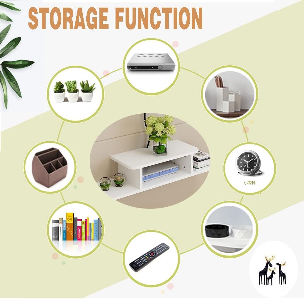 BiJun Floating TV Stand, Floating TV Shelf Under TV Floating Wall Shelf