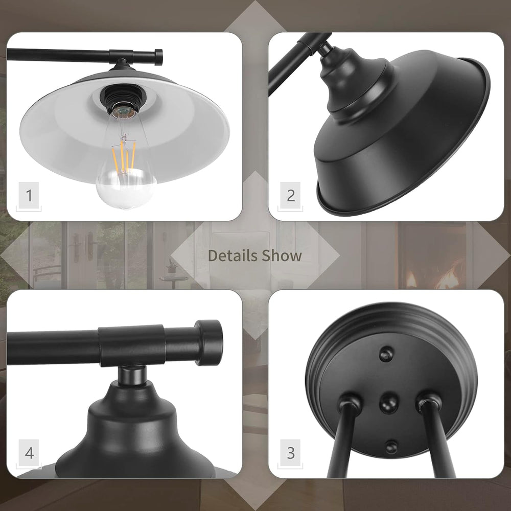 Vanity Light Fixtures Over Mirror 32" Matte Black Bathroom Lights 3 Light