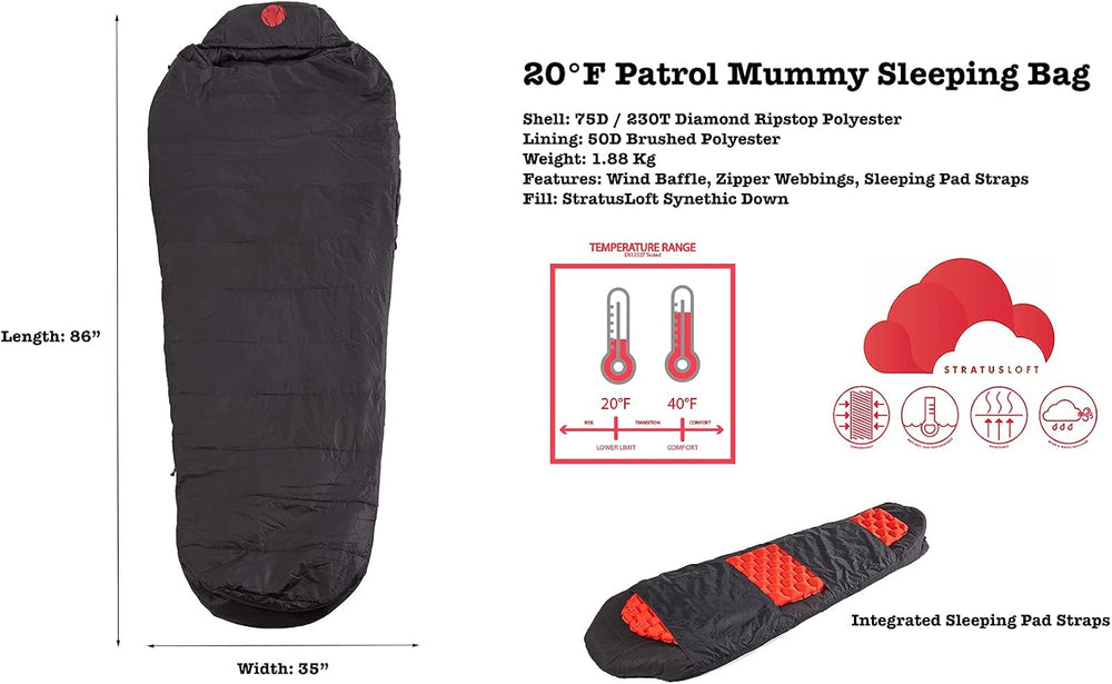 OmniCore Designs Mil-Spec 6-pc. Modular Sleeping Bag System 30F to -30F (Mumm...