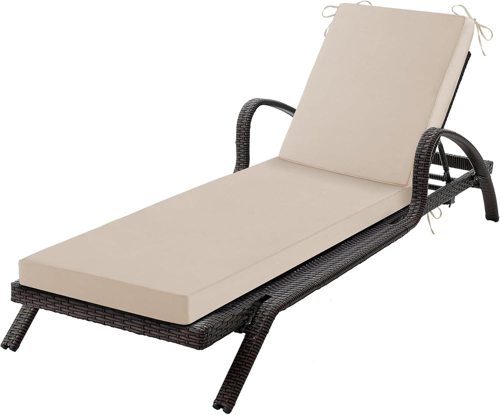Chaise Lounge Cushions Outdoor, 80x 26x 3 Inch Waterproof & Fade-Resistan...