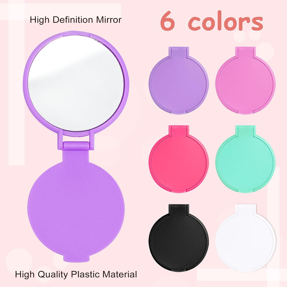Compact Mirror Bulk, 6 Colors Pocket Mirror Bulk (120-PACK)