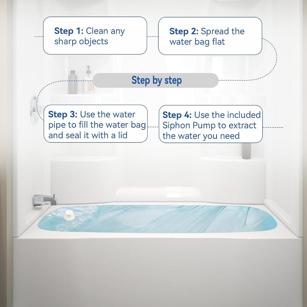 Emergency Drinking Water Storage 45 Gallon, Food-Grade Bathtub Bladder, BPA-F...