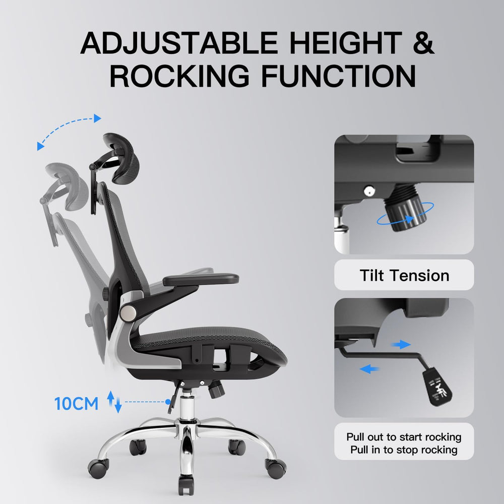 marrap Ergonomic Office Chair, Adjustable Lumbar Support