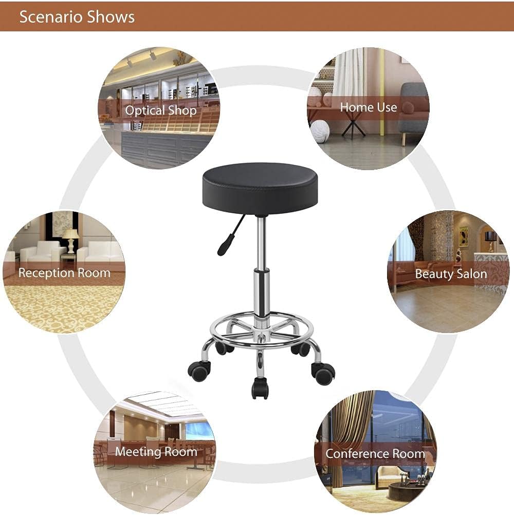 Yaheetech Aluminum Folding Massage Table with Stool Height Adjustable Black