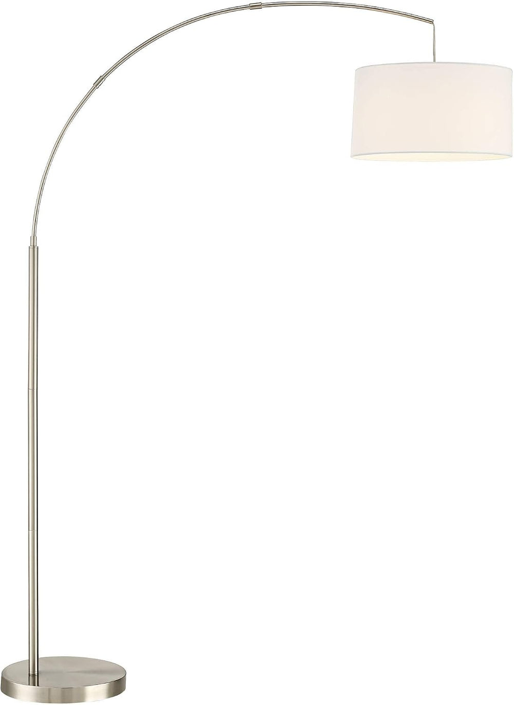 Cora 72" Tall Brushed Nickel Modern Arc Floor Lamp