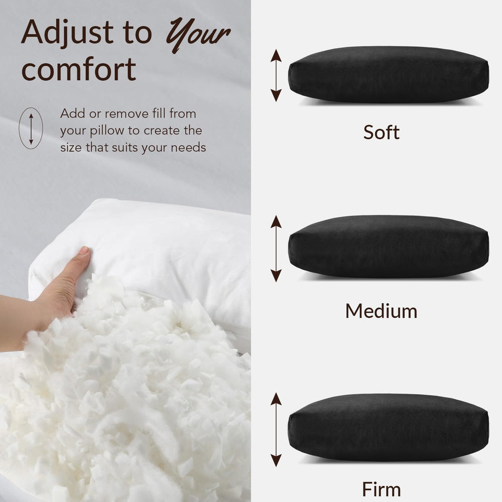 Head Recliner Pillow Adjustable Shredded Memory Foam Headrest Pillow for Recl...