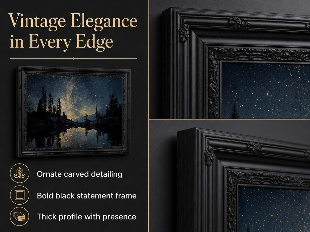 EIDHFBFJ Gothic Landscape Framed Wall Art, Moody Dark Forest Wall Decor