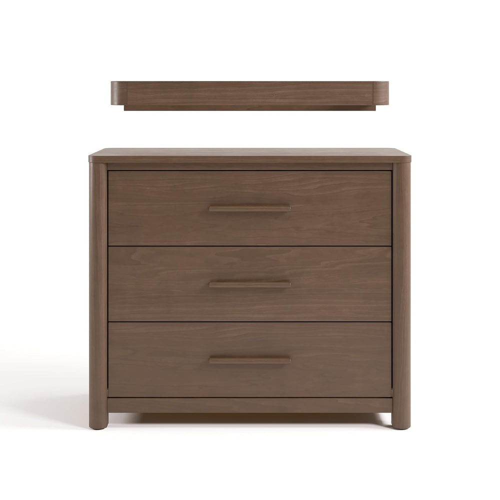 Storkcraft Malta 3 Drawer Chest with Removable Changing Topper, Hazelnut