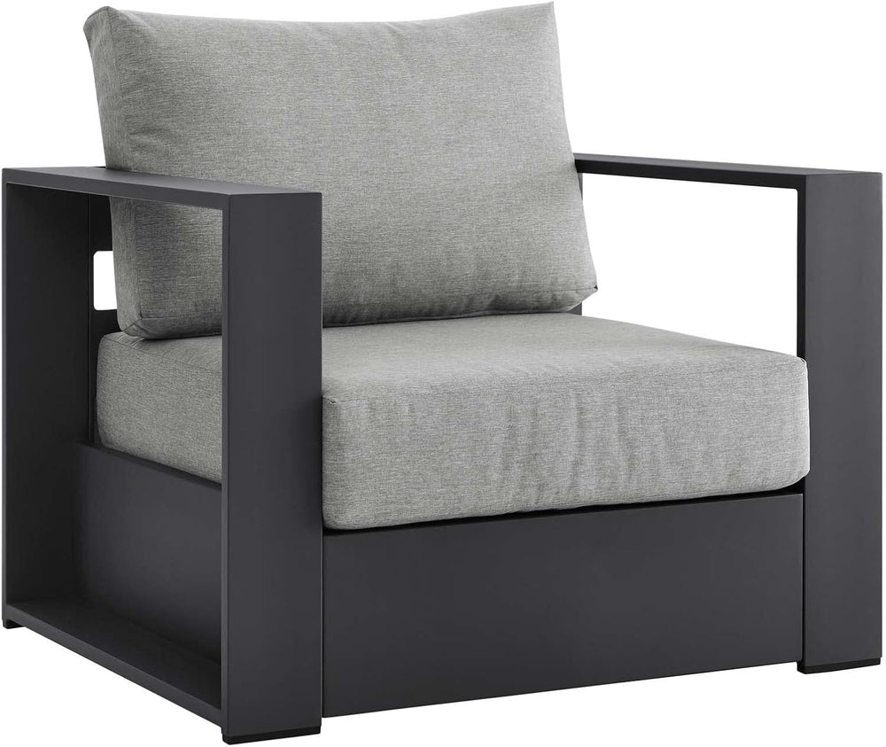 Modway Tahoe Aluminum 2-Piece Patio Set in Gray Gray