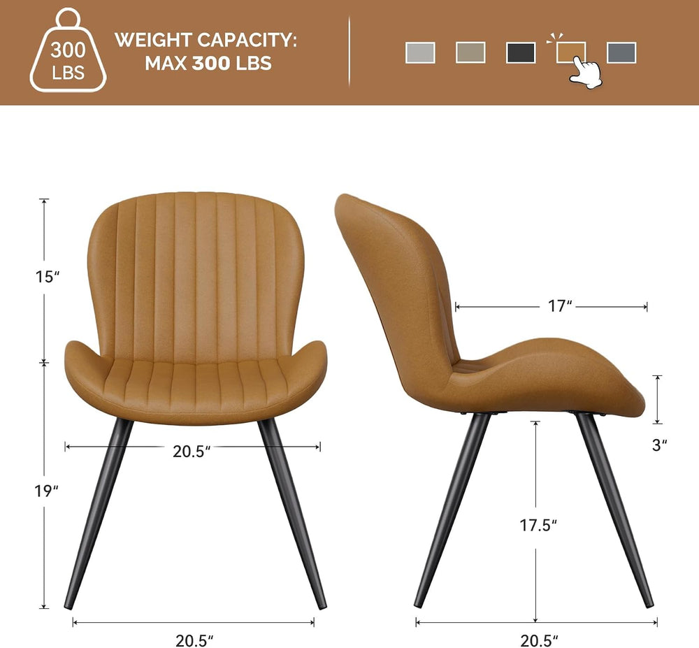 Modern Dining Room Chairs, Fabric Dining Chairs Set of 2